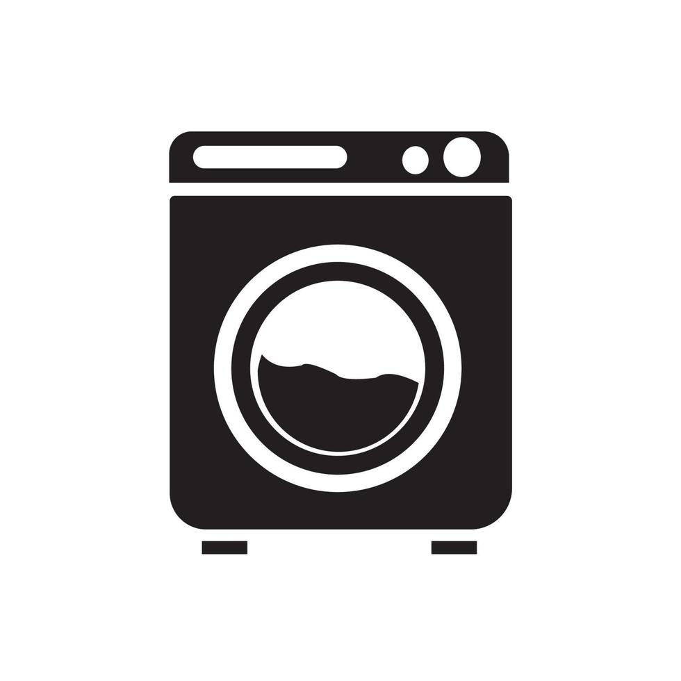 vector de icono de lavadora. estilo de línea de icono de electrodomésticos