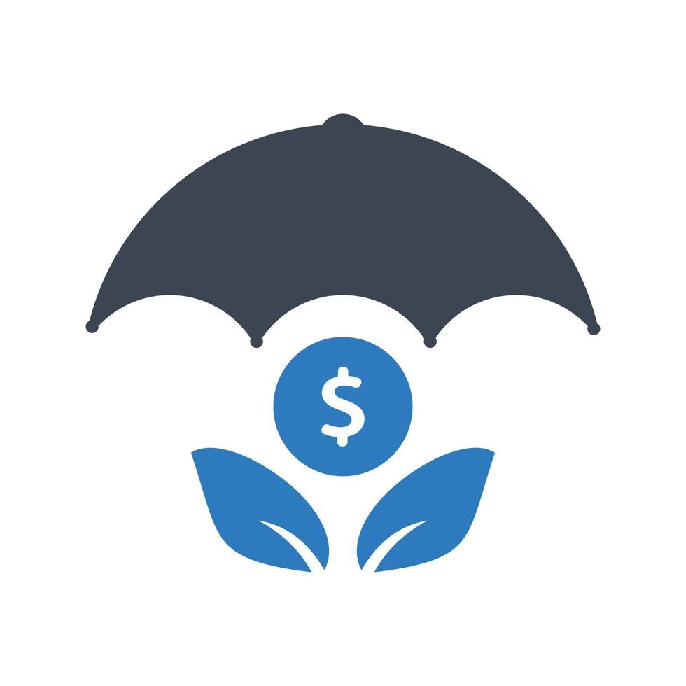 Secure investment icon on white background vector