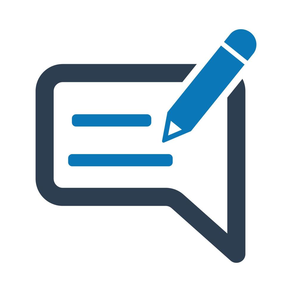 Write feedback icon vector