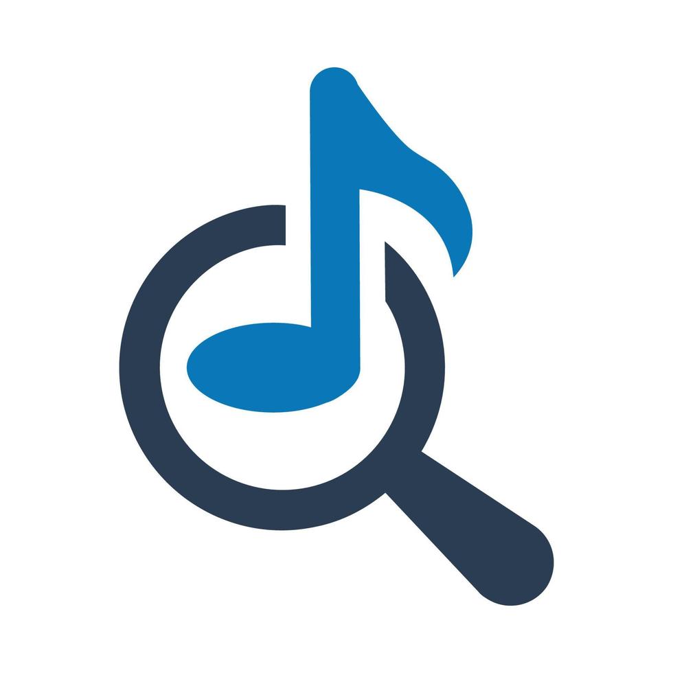 Online Music Search Icon vector