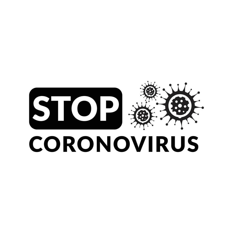 Stop virus sign. Coronavirus infection vector