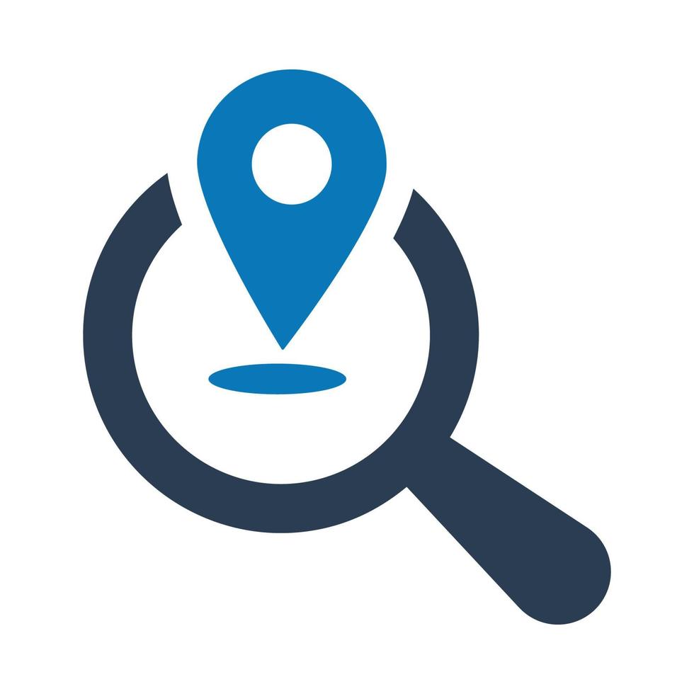 icono de búsqueda de seo local vector