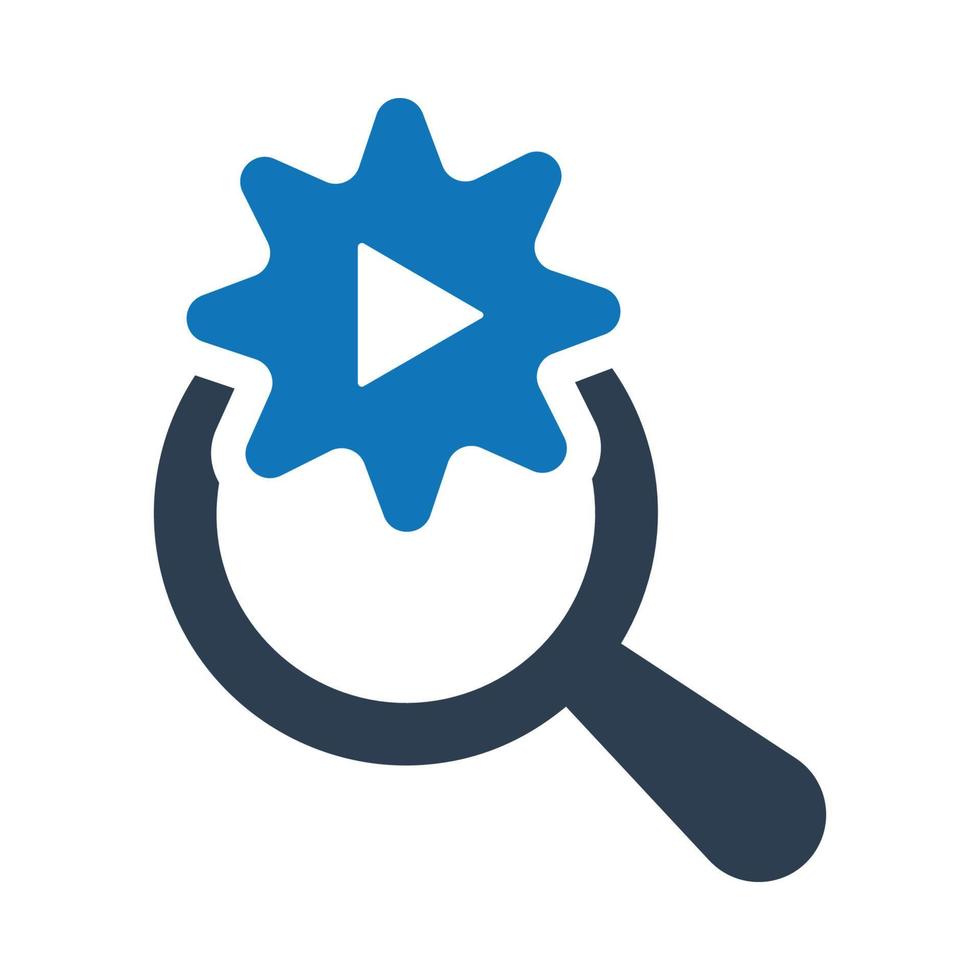 Online Video Search Icon vector