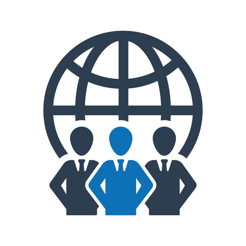 Global Business Community Icon vector