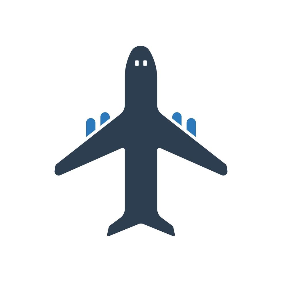 Airplane Plane Travel Vector Icon, Plane Icon Design