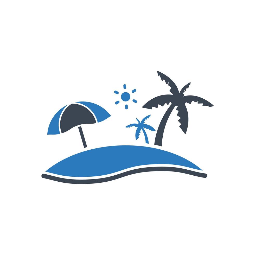 Beach, sea vector, summer icon vector