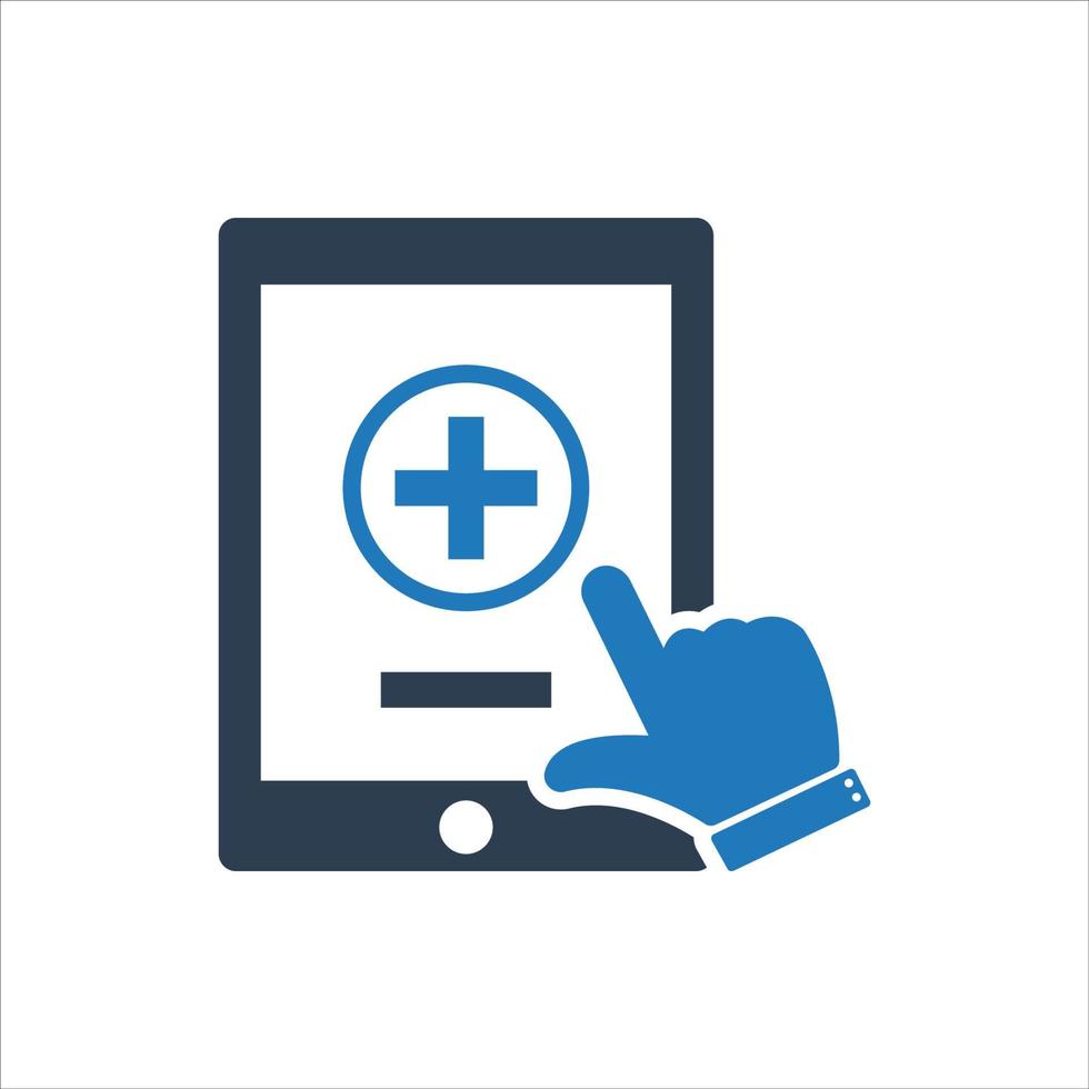 Mobile healthcare icon, EHealth icon, Mobile healthcare icon vector