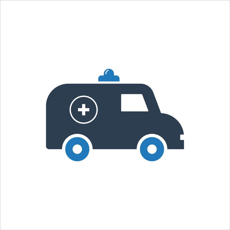 Ambulance icon, ambulance emergency vehicle vector
