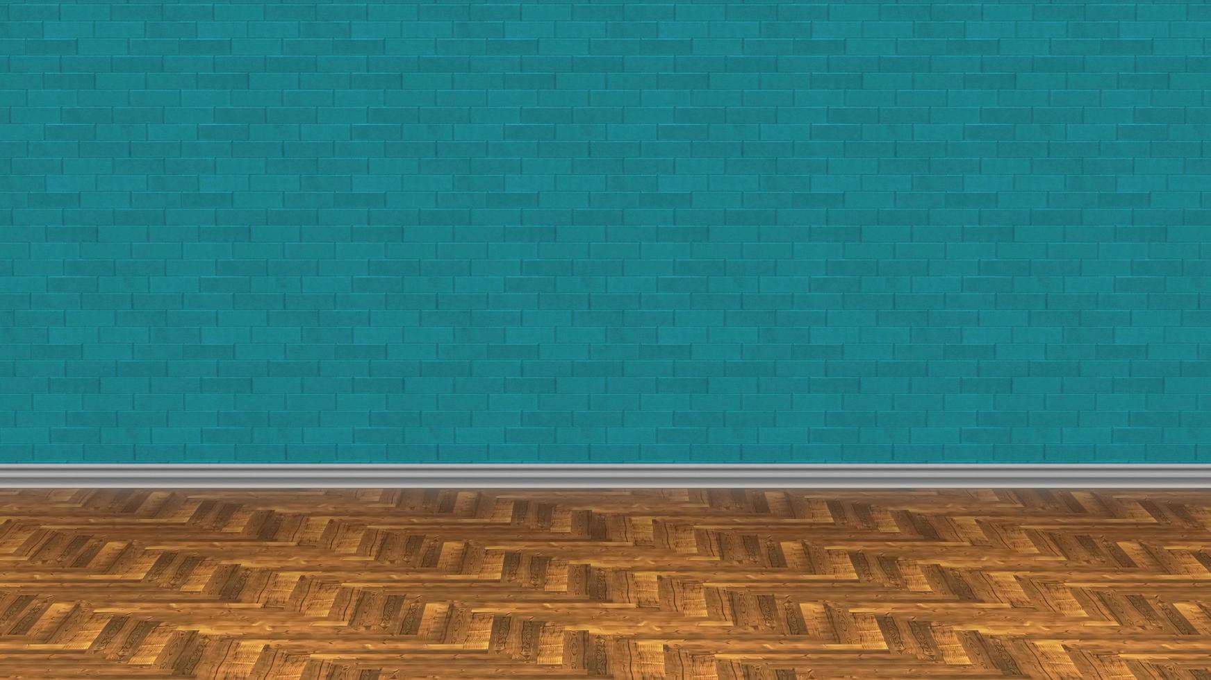wood and brick girl background illustration 3d rendering photo