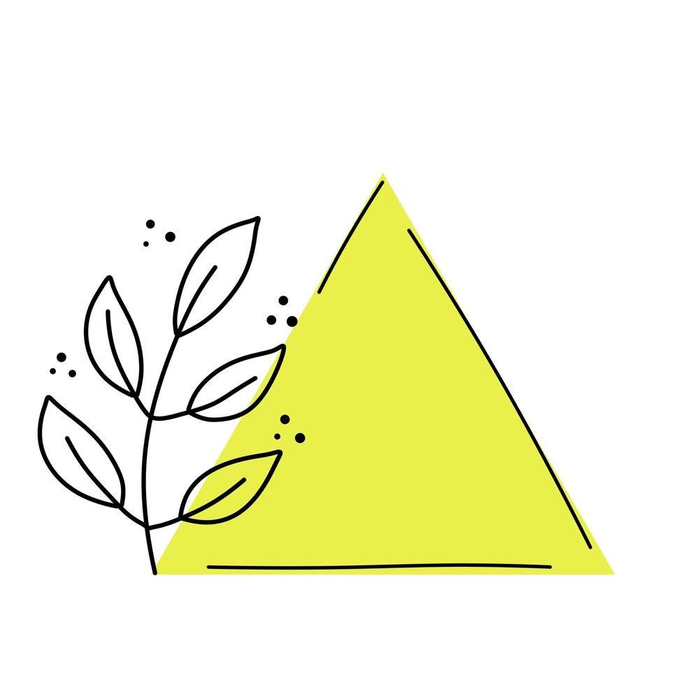 Background with copy space with natural pattern. Silhouette of plants vector