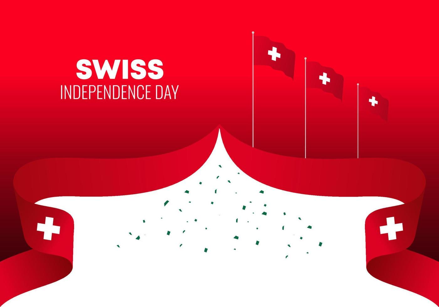 antecedentes del día de la independencia de suiza para la celebración nacional el 1 de agosto vector