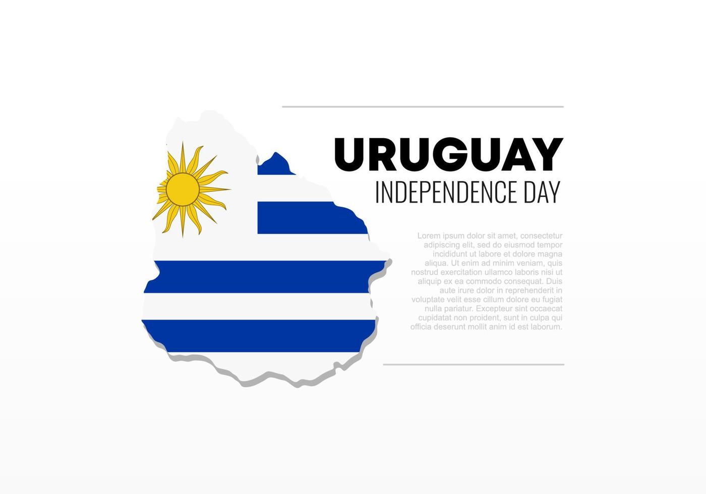 Uruguay independence day background for celebration on august 25. vector