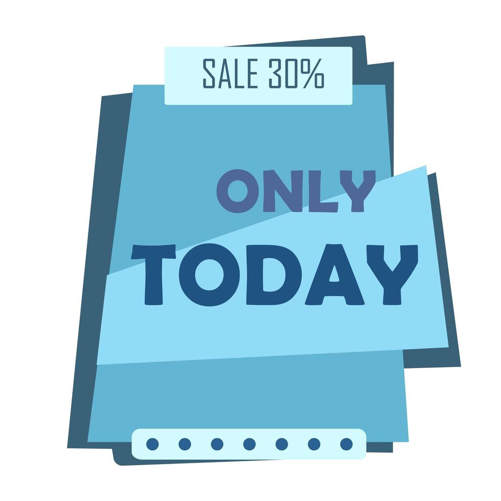 Abstract web banner, business card, SALE TODAY ONLY template - Vector