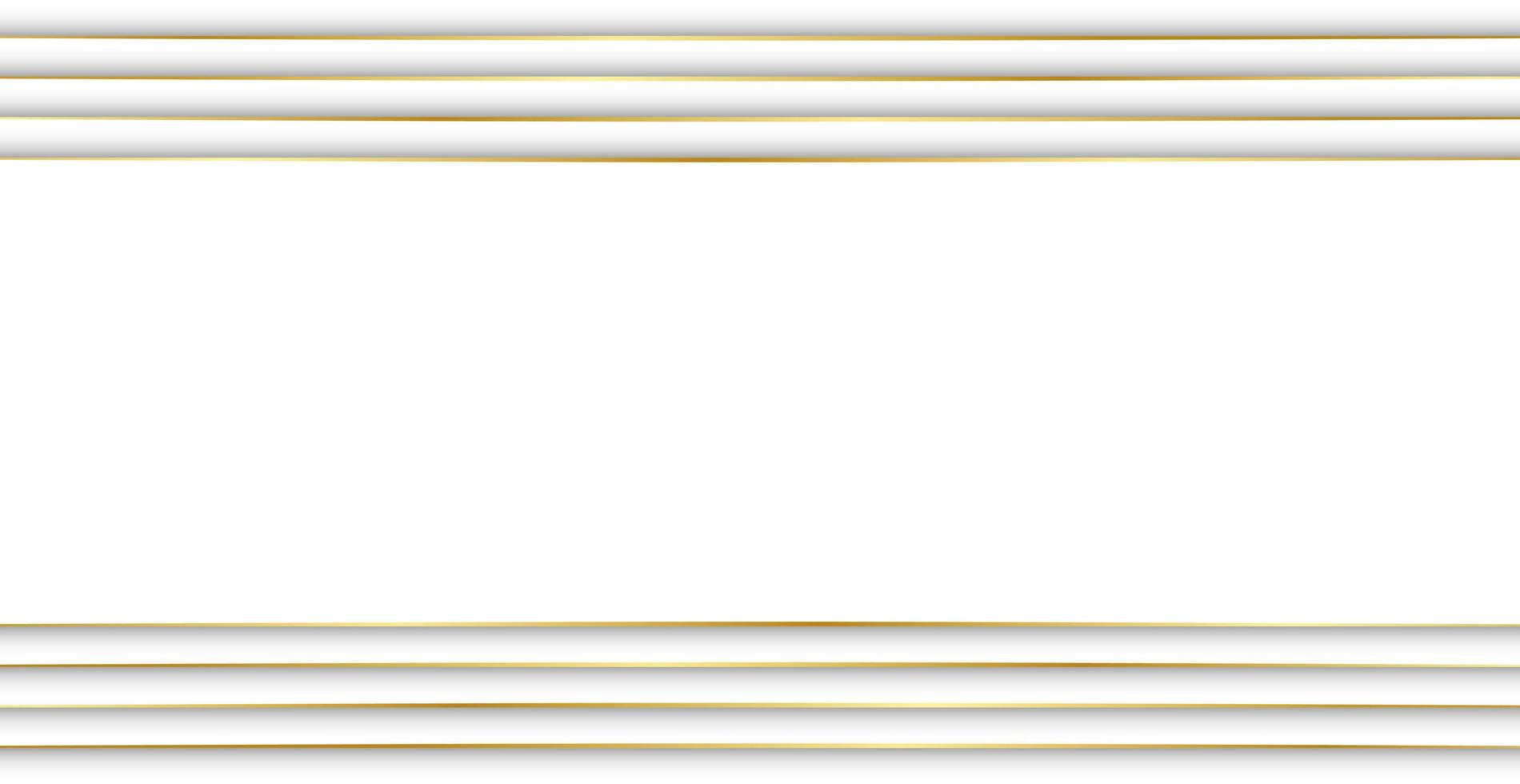 Abstract white background with golden lines - Vector