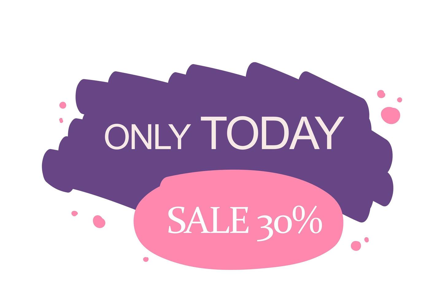 Abstract web banner, business card, SALE TODAY ONLY 30 percent template - Vector