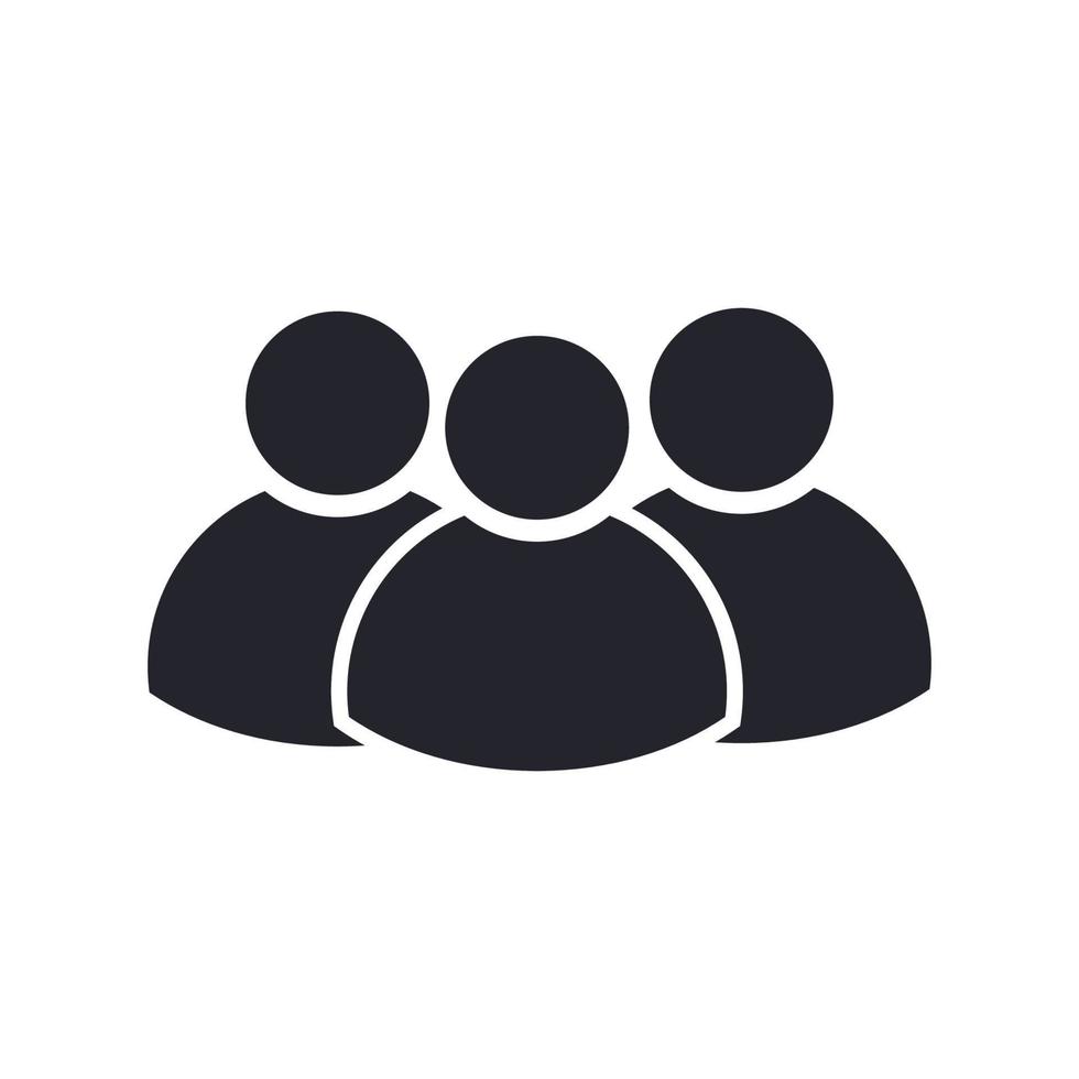 group of people icon vector as a team