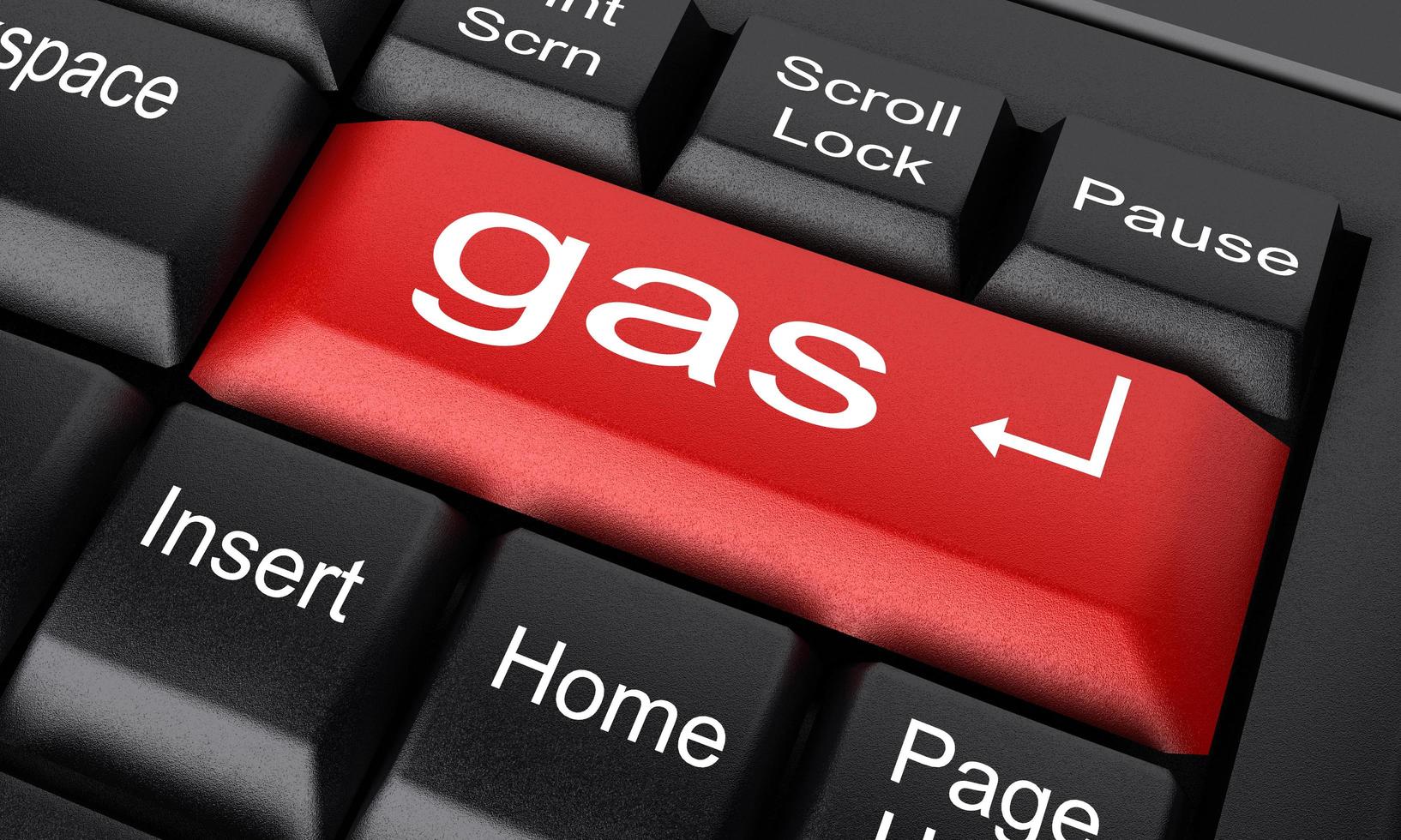 gas word on red keyboard button photo