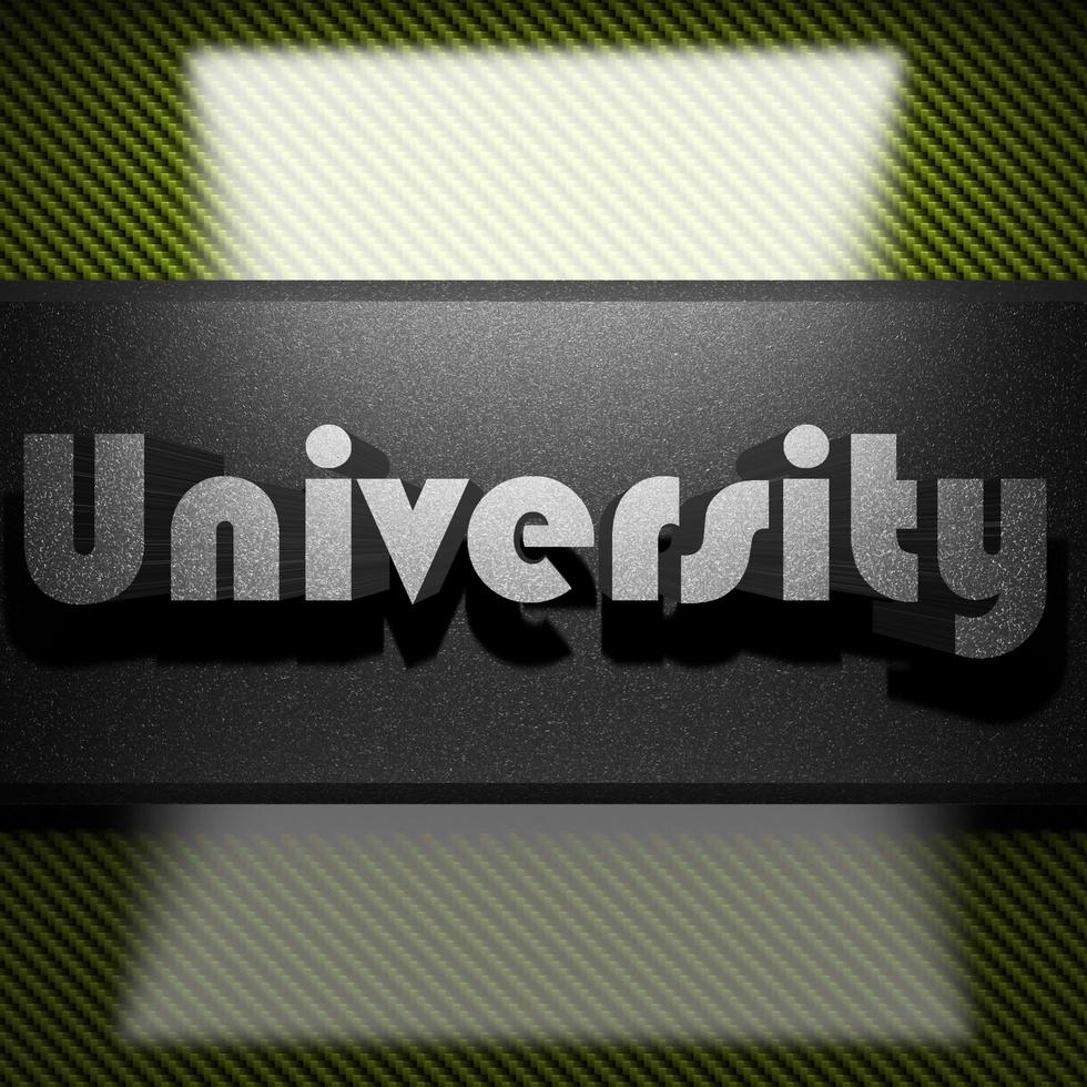 University word of iron on carbon photo