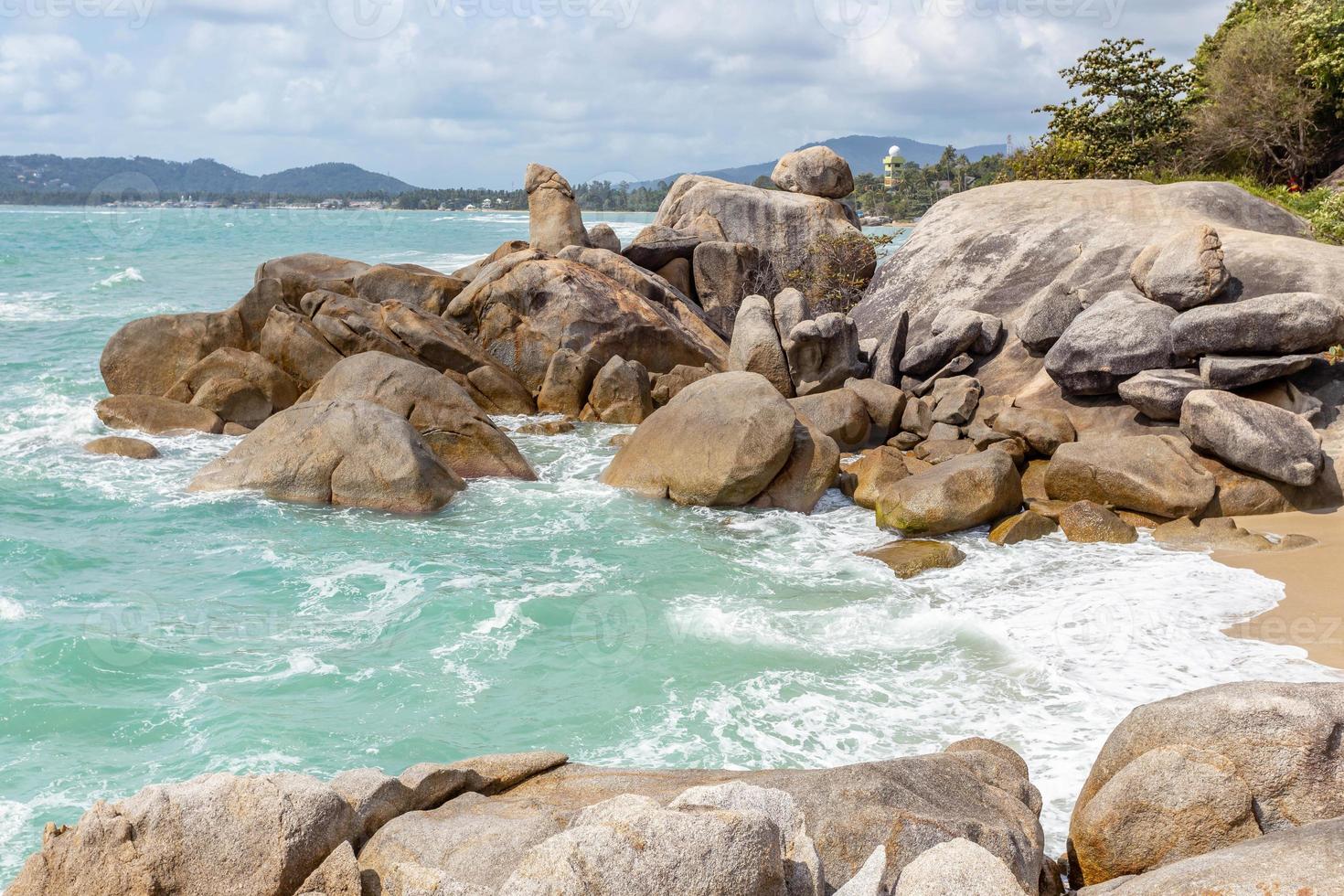 Hin Ta Hin Yai Grandfather and Grandmother Rock on Koh Samui island, Unseen and amazing Thailand. photo