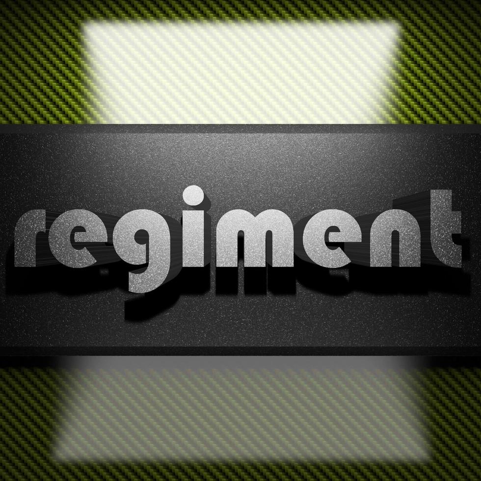regiment word of iron on carbon photo