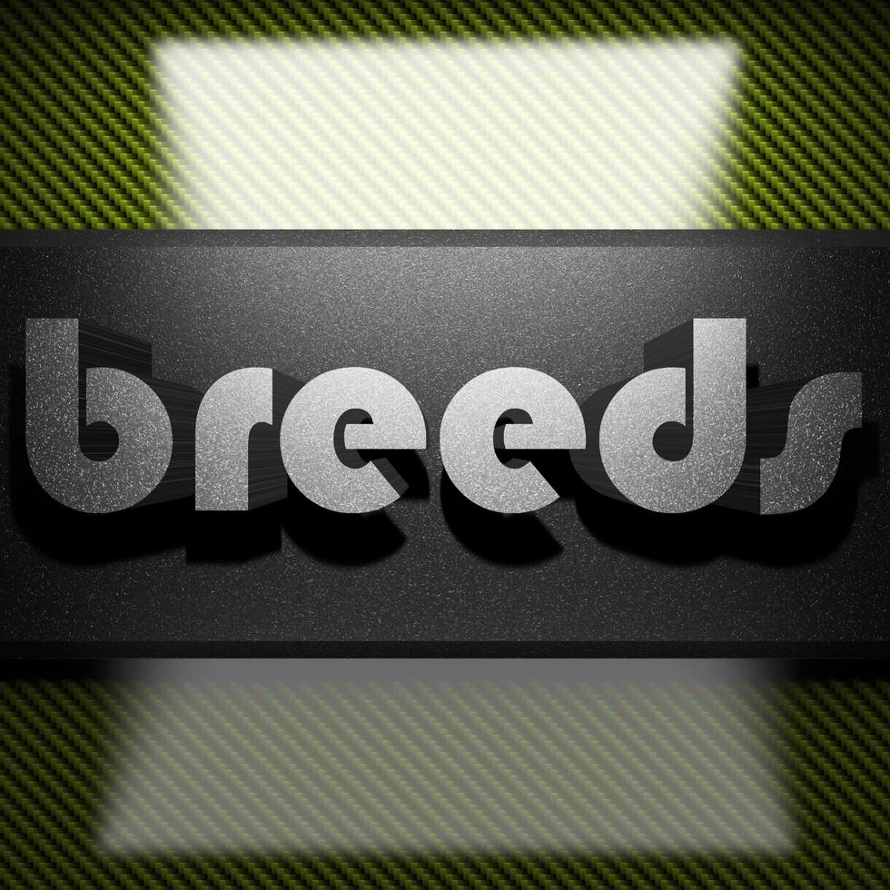 breeds word of iron on carbon photo