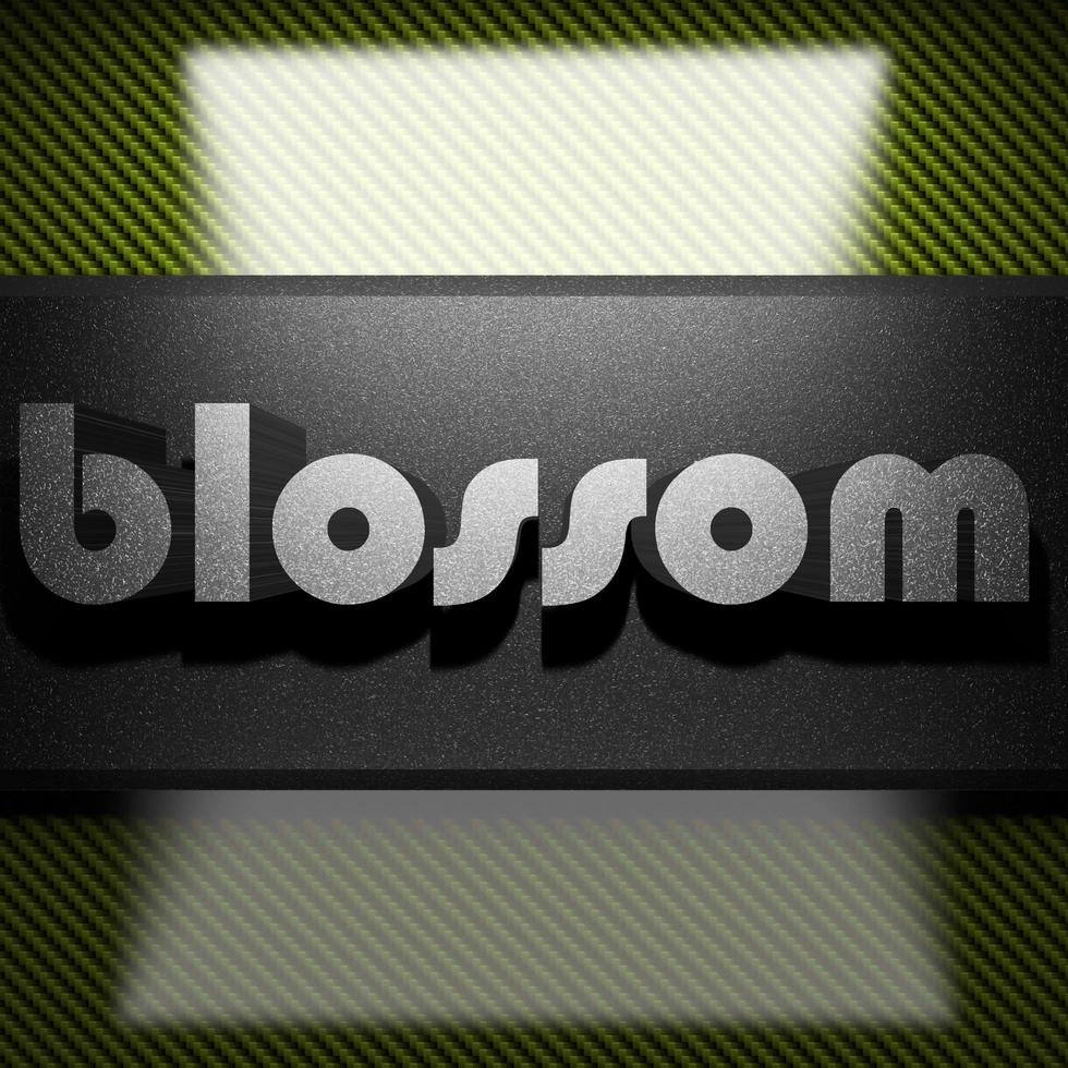blossom word of iron on carbon photo