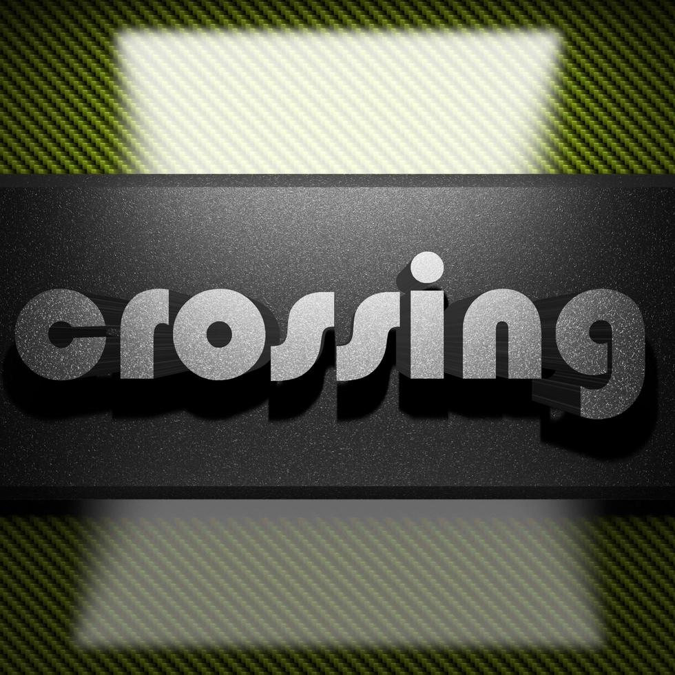 crossing word of iron on carbon photo