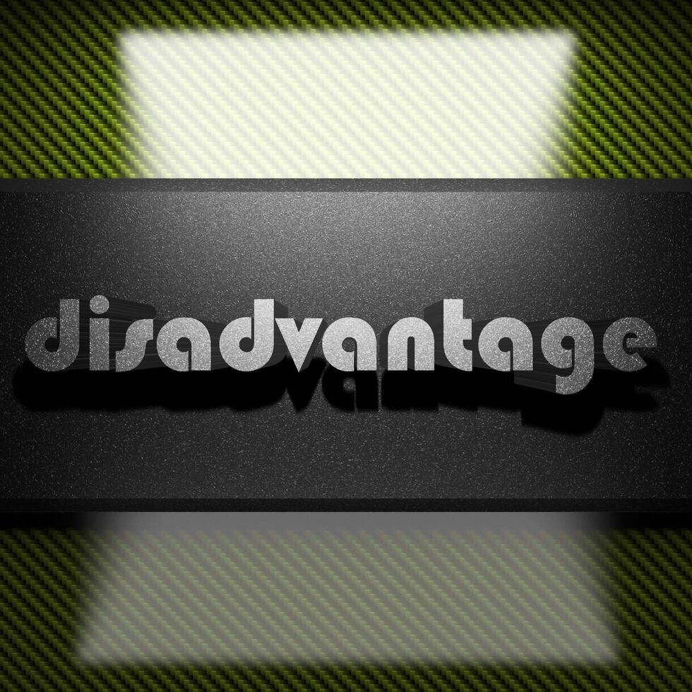 disadvantage word of iron on carbon 6392856 Stock Photo at Vecteezy