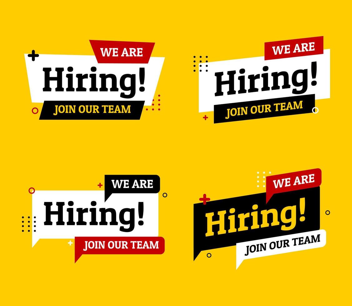 we are hiring badge banner vector