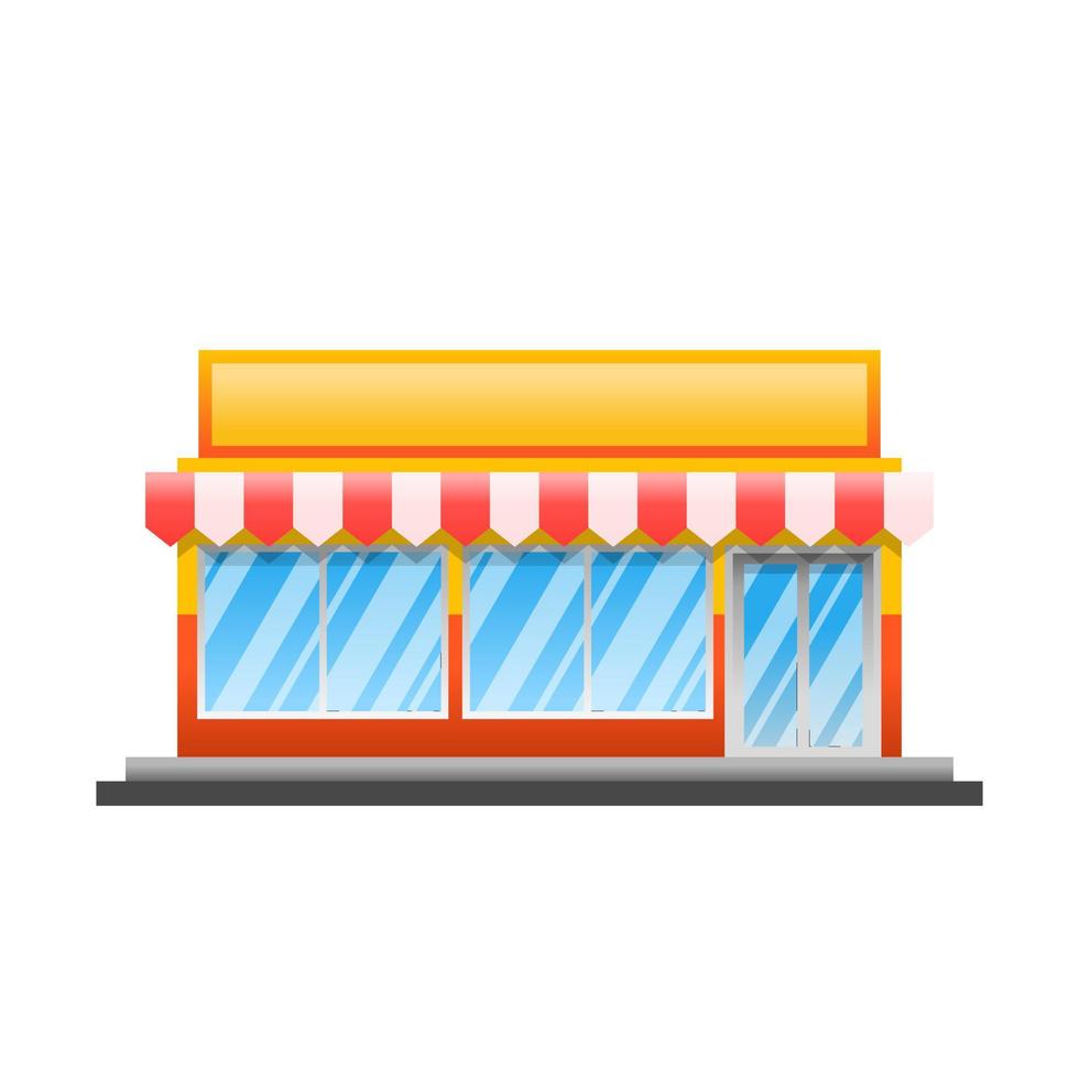 Simple and modern mini market design vector