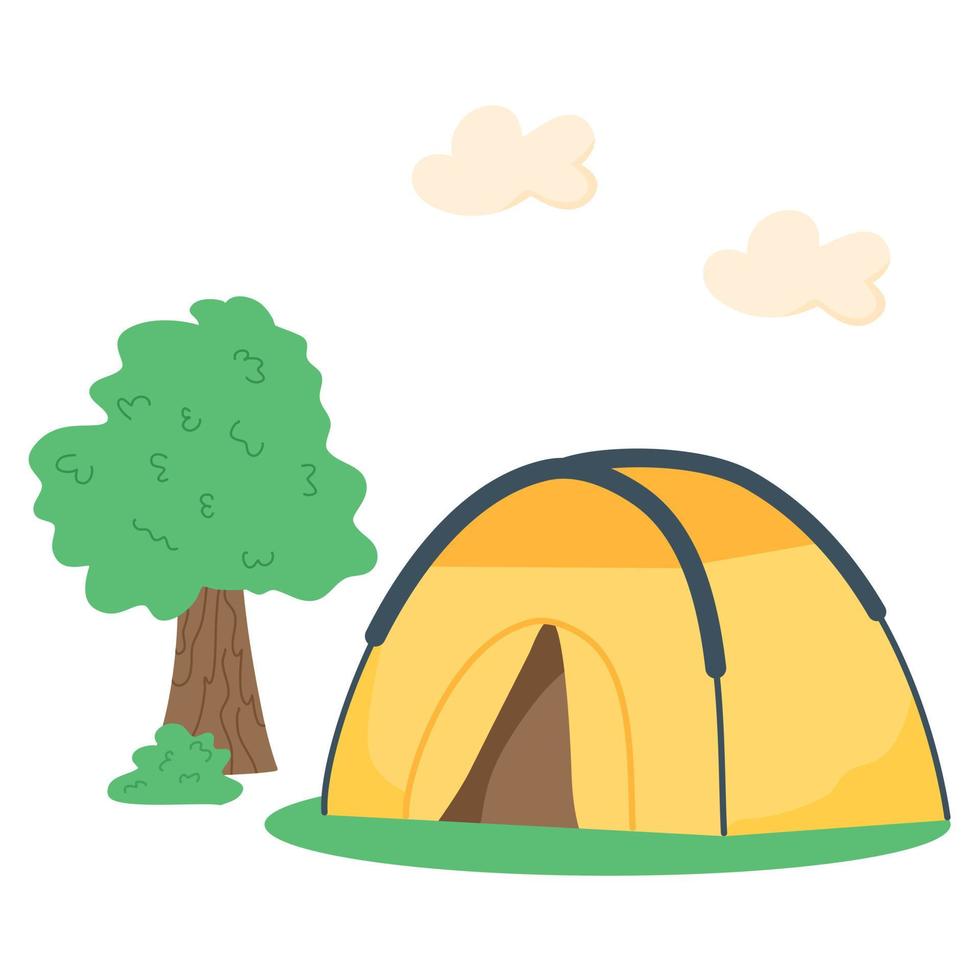 Camping ground - exterior scenes vector