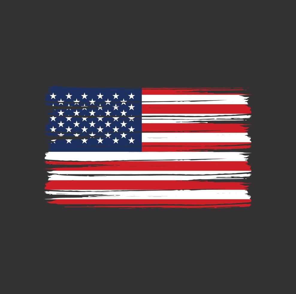 cepillo de bandera americana vector