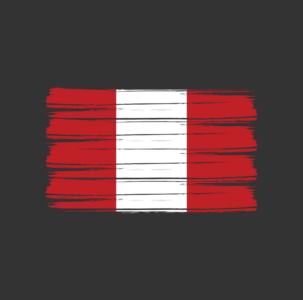 cepillo de bandera de perú vector