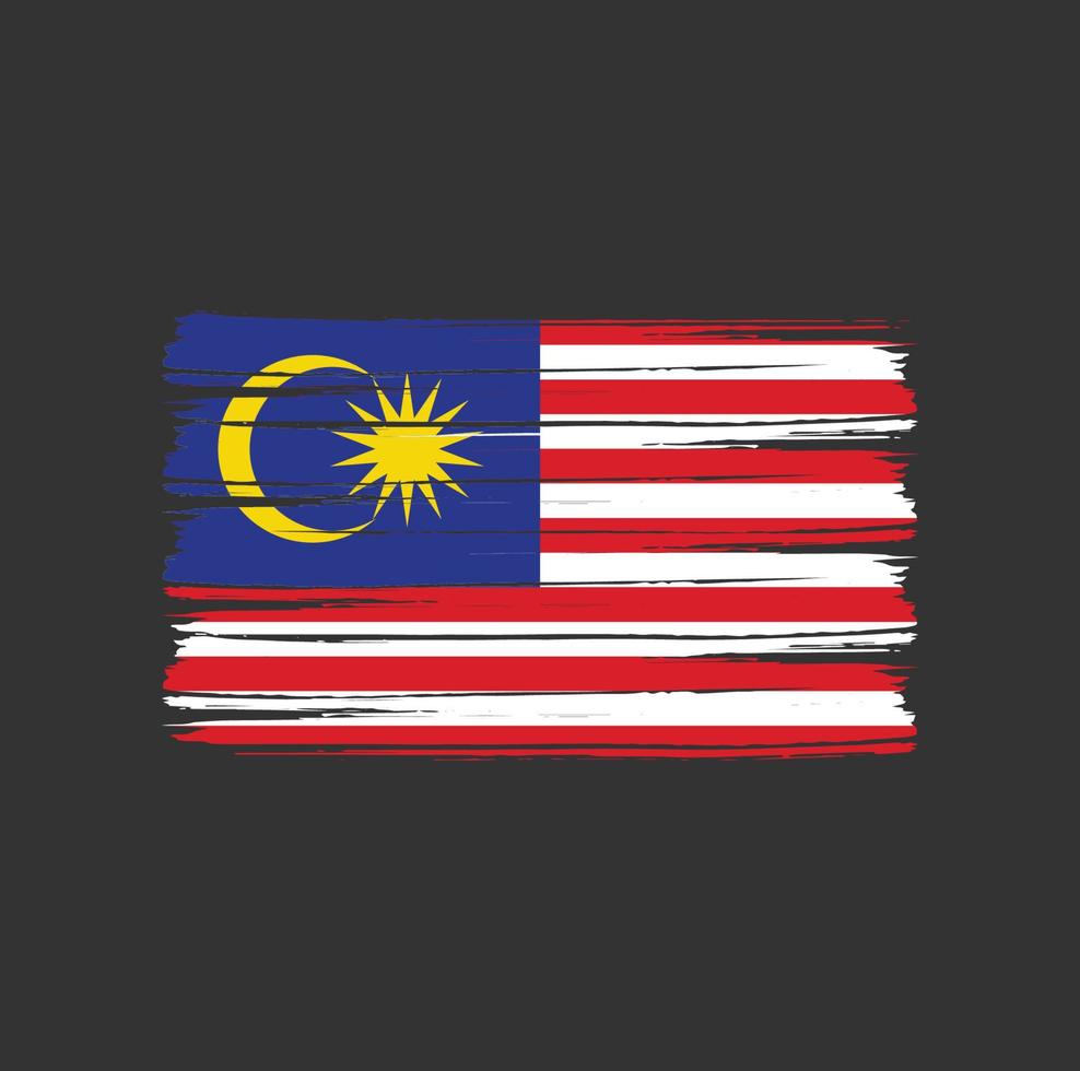 Malaysia Flag Brush vector