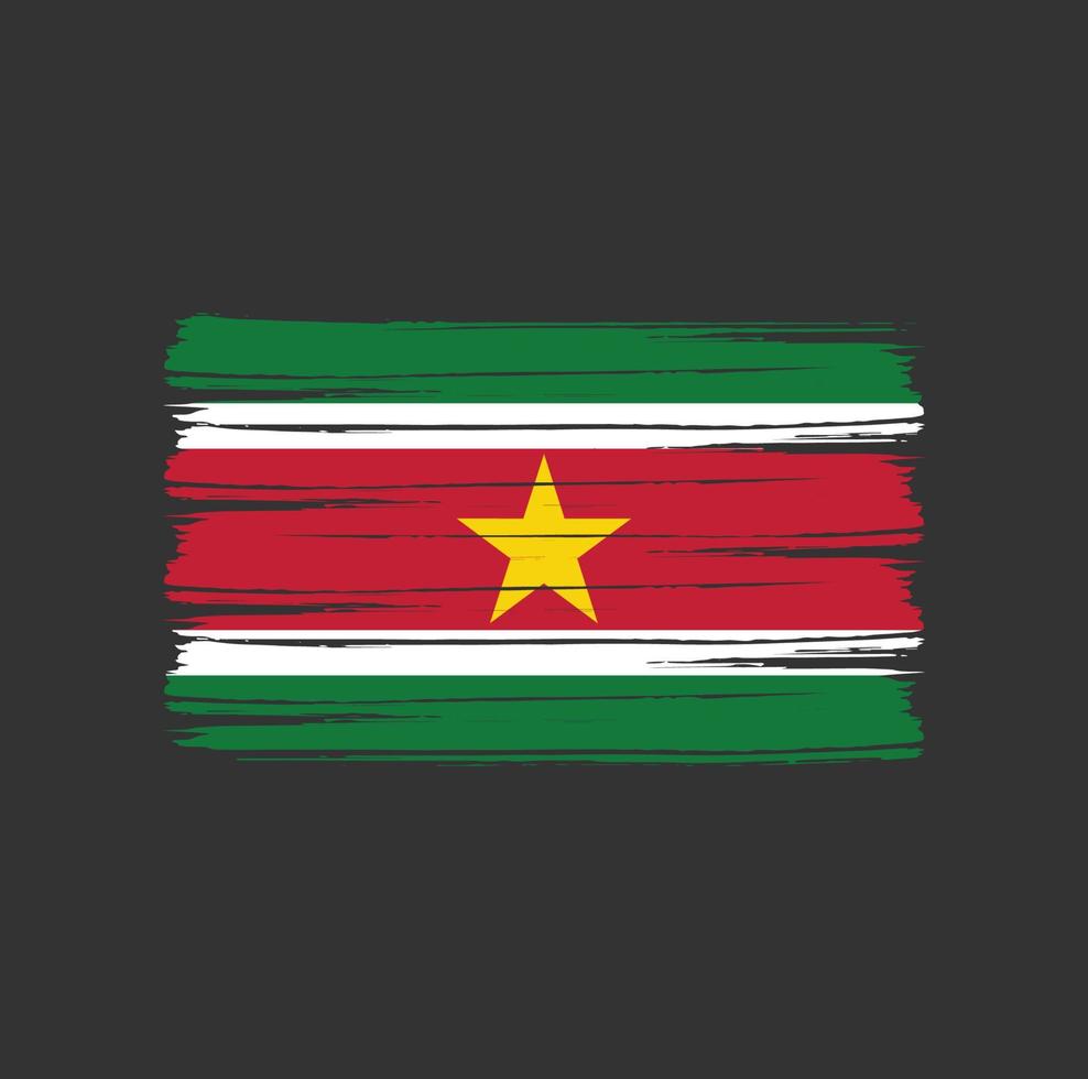 Suriname Flag Brush vector