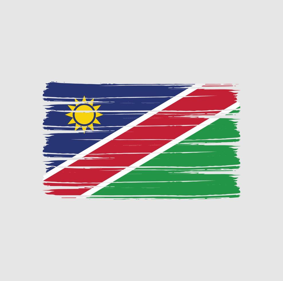 cepillo de bandera de namibia vector