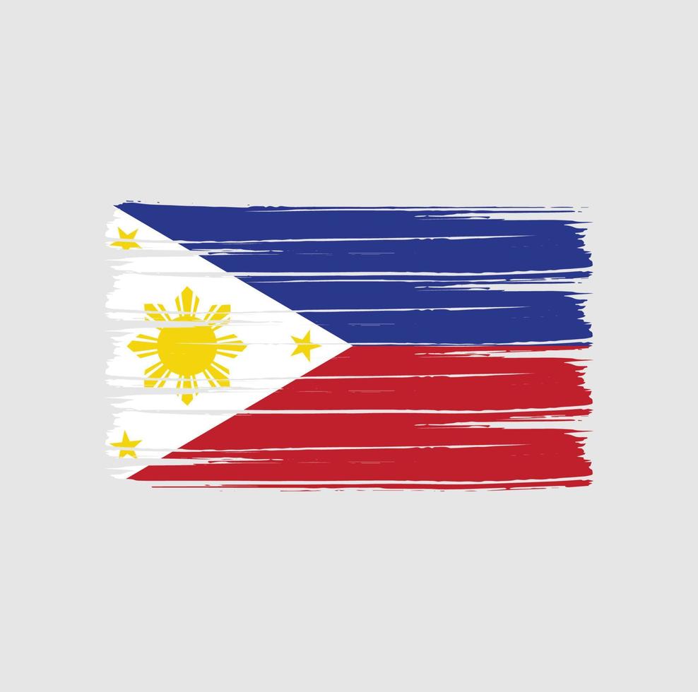 pincel de bandera de filipinas vector