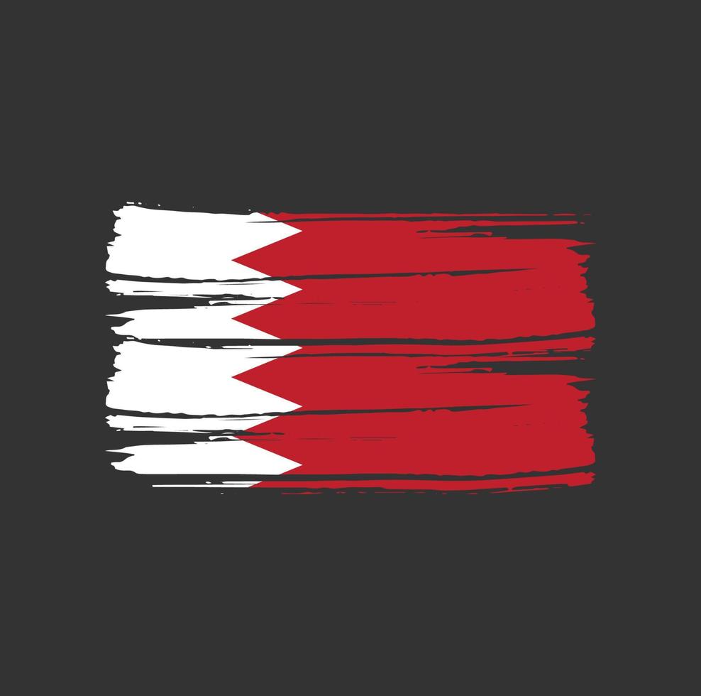 Bahrain Flag Brush Strokes vector