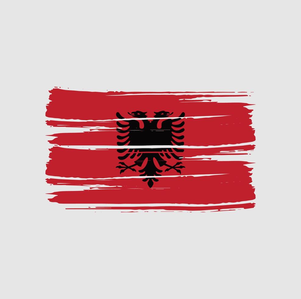 Albania Flag Brush Strokes vector