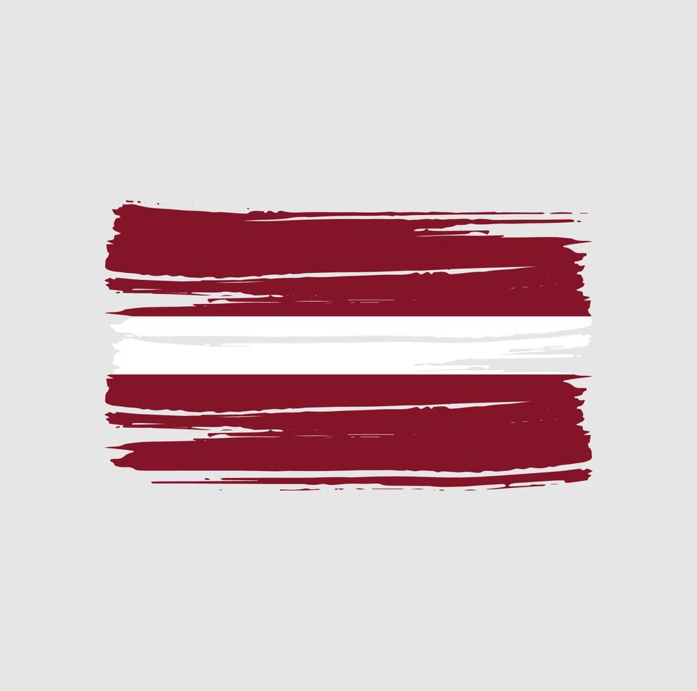 Latvia Flag Brush Strokes vector