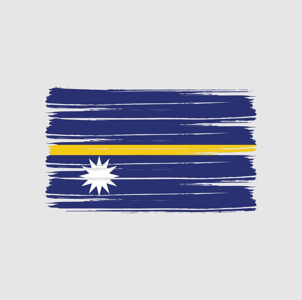 Nauru Flag Brush vector