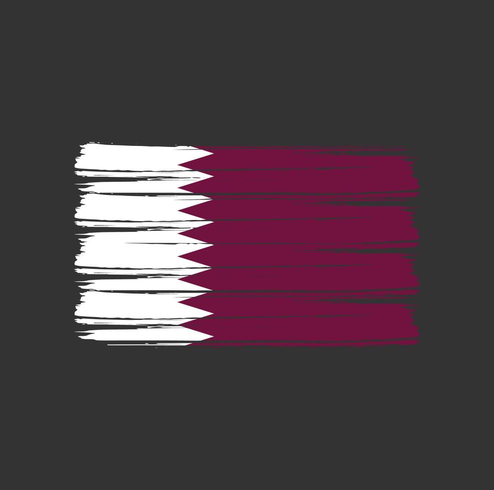 cepillo de la bandera de qatar vector