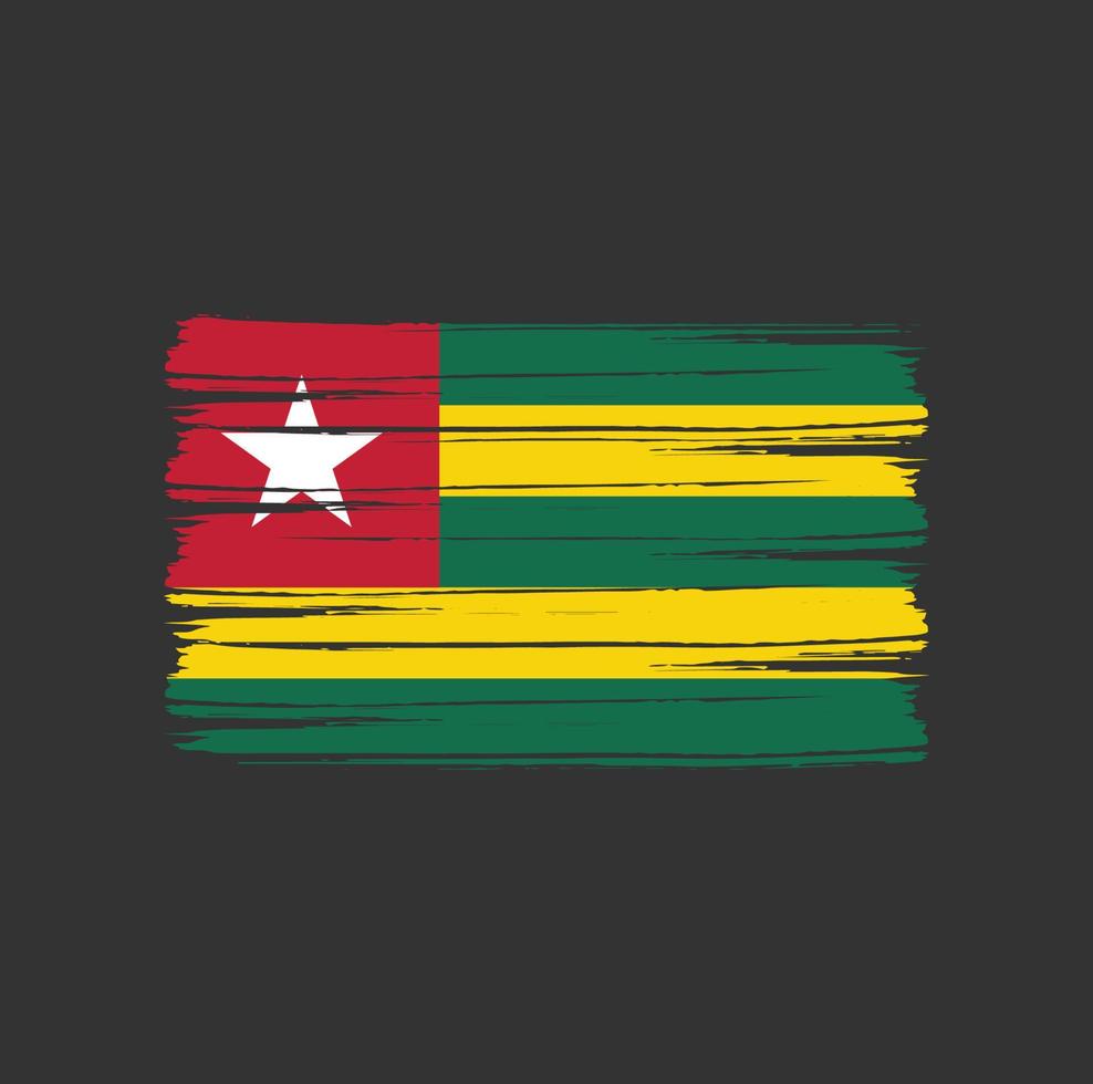 Togo Flag Brush vector