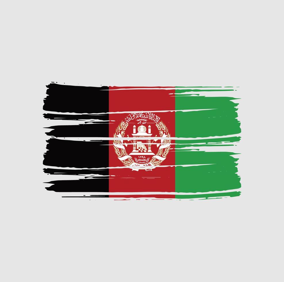 Afghanistan Flag Brush Strokes vector