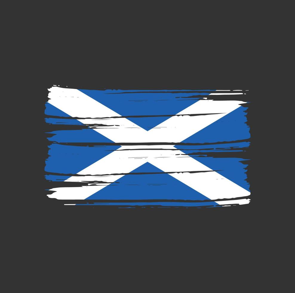 trazos de pincel de bandera de escocia vector