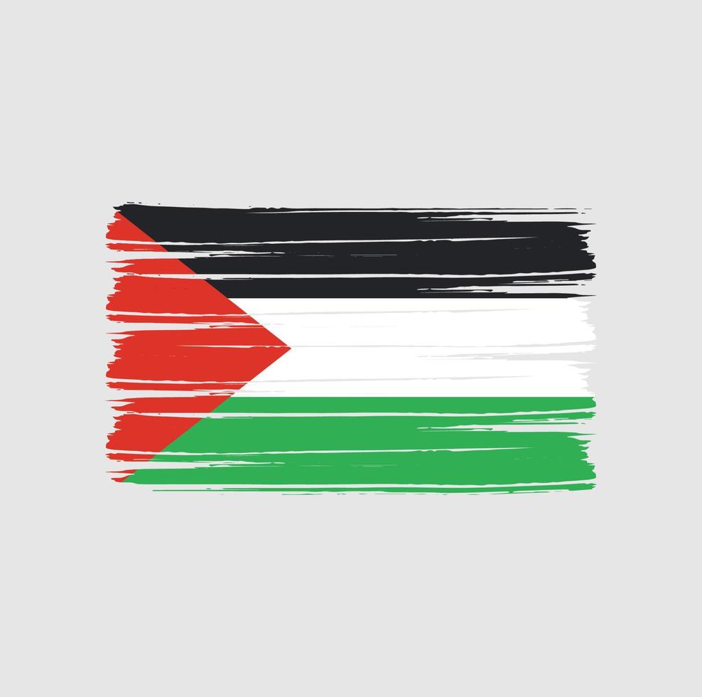 Palestine Flag Brush vector