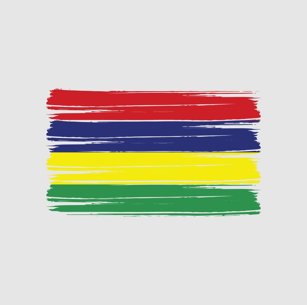 Mauritius Flag Brush vector