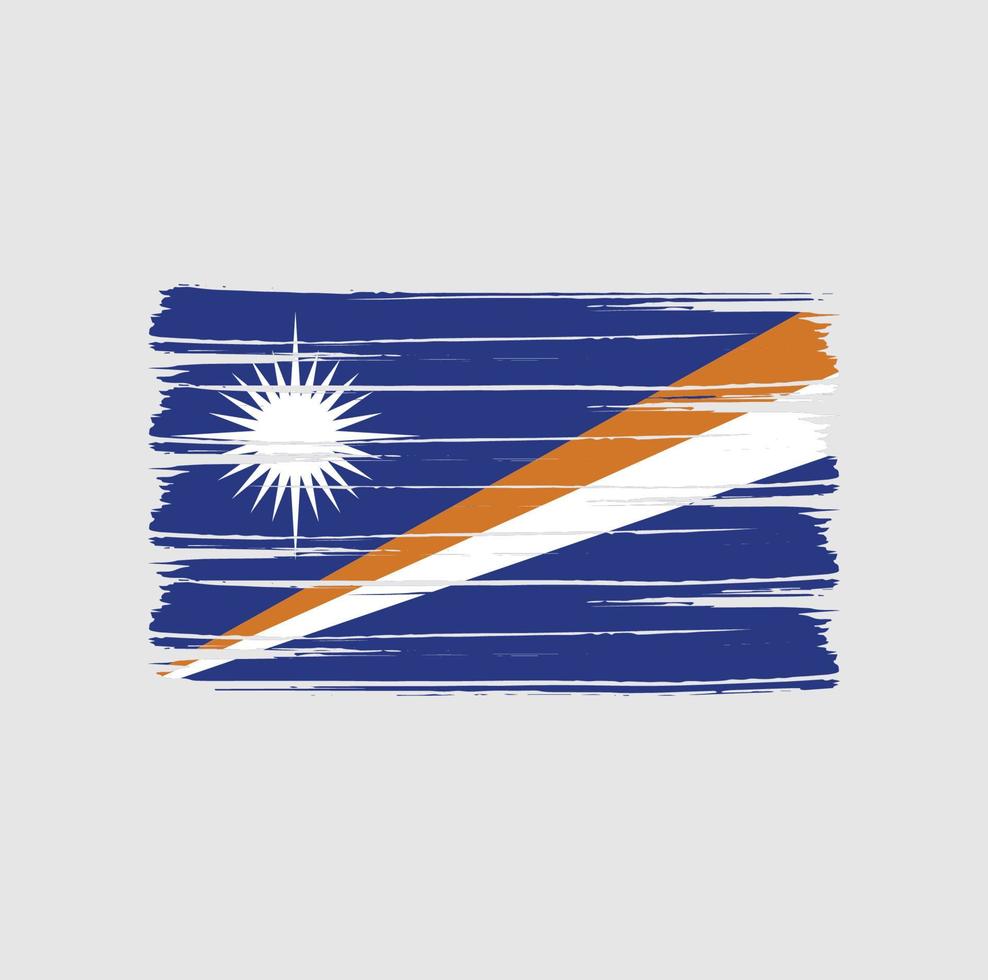 Marshall Islands Flag Brush vector