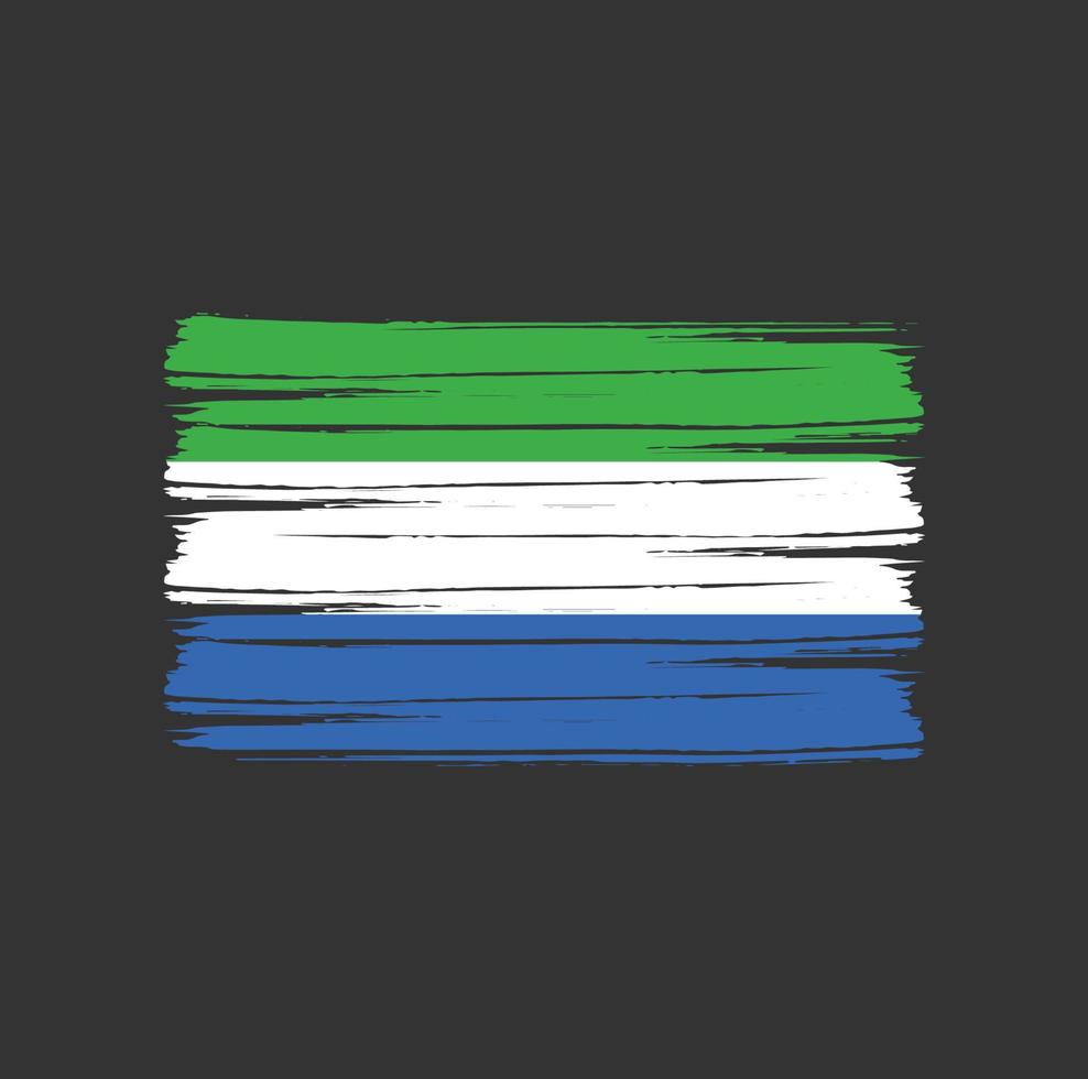 Sierra Leone Flag Brush vector