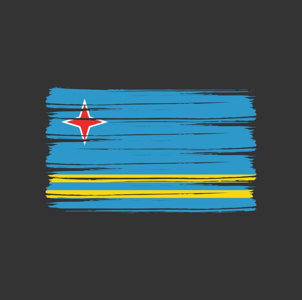 Aruba Flag Brush vector